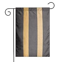 GDjiuzhang Christmas Home Garden Flags,Double Sided Outdoor Decorative Yard Flags(Brown Stripes Gold Black Pattern Contemporary)