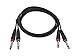 Monoprice Dual 1/4 Inch (TS) Male - 1.5 Meter (5 Feet) Instrument Cable Cord With 26 AWG Conductors And Copper Braid Shielding