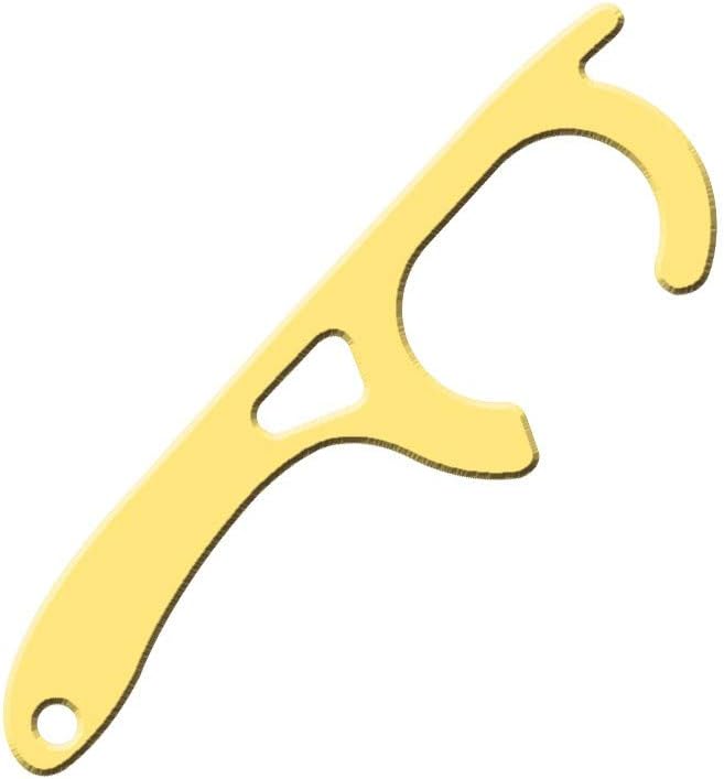 Kanzd EDC Door Opener Elevator Button Key Tool, Portable Contactless Door Opener Isolation Key Door Opener Hook Keychain (A)