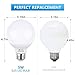 G25 E26 LED Bulbs, 5 Watt Vanity Light Bulbs, G25 50W Incandescent Globe Bulbs Equivalent, 5000K Daylight White Makeup LED Light Bulbs, Medium E26 Base Non-Dimmable for Home Lighting (Pack of 4)