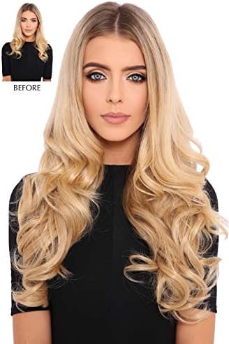 LullaBellz Super Thick 20" 1 Piece Curly Clip In Hair Extensions (Golden Brown)