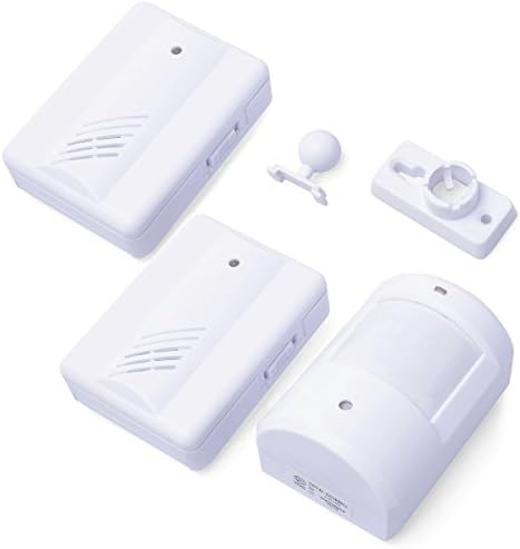 Raoes IR Wireless Door Bell Welcome Alarm Chime Motion Sensor Detector Entry Doorbell (1 Transmitter + 2 Receiver)