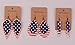L&N Rainbery American Flag Faux Leather Teardrop Earrings Petal Leaf Earrings Bar Faux Leather Earrings (Leaf)