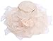 Saferin Lady Tea party Kentucky Derby Church Wedding Dress Church Hat Bridal Shower (SF4-Beige) Free size