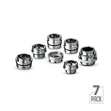 SmarterFresh Seven Piece Faucet Adapter Kit, Brass Aerator Adapter Set to Connect Garden Hose, Water Filter, Standard Hose via Diverter, in RV & Other - Male & Female Faucet Adapter for Sink