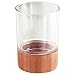iDesign Formbu Bath Collection, Tumbler Cup for Bathroom Vanity Countertops - Natural Bamboo/Clear