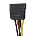 XinYS Small 4Pin Male to 2 x Female Sata+ 15P Sata Serial ATA Male to Molex IDE 4 Pin Female M-F Hard Drive Adapter Power Cable Line PowerPower Cable