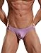 DAVID ARCHY Men's 4 Pack Micro Modal Underwear Low Rise Bikinis (L, Green/Purple)