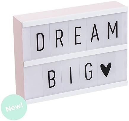 Dcasa - Lightbox Caja de luz A5 color rosa con 75 letras .: Amazon.es: Hogar