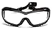 Pyramex V3G Safety Goggles, Black Strap/Temples/Clear Anti-Fog Lens