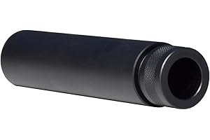 TACPOOL Aluminun Fake Can Device 1/2"-28 for Airsoft Over BarreI Design, Matt Black (5.75")