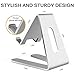 Cell Phone Stand,NTALL Tablet Stand,Universal Aluminum Holder,Cradle,Dock, Stand for All Smartphone,iPad,iPhone X/ 8 Plus, S9/ S8 / Note8, Switch & Kindle, Facetime & Live Stream (Silver)