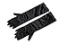 Gloves, Long, Black Satin, Girls/Kids Size (Ages 10+)