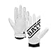 Battle Sports Double Threat Wide Receiver - Adult and Youth Football Gloves - Ultra Stick Gloves - Adult Medium, White