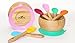 Avanchy Bamboo & Silicone Infant Training Spoons, BPA Free - Soft Tip, Easy on Gums, First Stage Feeding Utensils for Baby-Led Weaning, Self-Feeding, 5 Spoons + 5 Forks