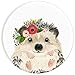 hedgehog floral wreath - PopSockets Grip and Stand for Phones and Tablets