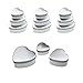 LJY 12 Pieces Heart Shaped Metal Tin Cans Empty Gift Candy Chocolate Storage Box Containers with Cover Lids (Mixed Sizes)