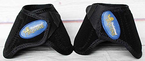 Professional Equine No Turn Quick Wrap Neoprene Horse Bell Boots Black 41BKE