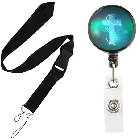 Translucent Retractable Badge Holder Reel Key Chain Reel with Lanyard for Key Cards and ID Cards (Lord Jesus Christ Loves You Black Reel &amp; Lanyard)