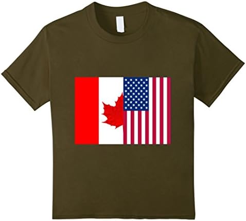 Kids Canada-USA-Flag 12 Olive
