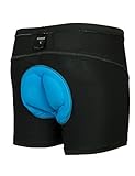 SIMPLORE Mens Performance Mountain Bike Shorts Liner Underwear Underpants Padded 2.5 CM Sponge Gel Extra Durable