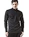 Tesla CLSL TM-HMKZ01-BLK_X-Large Men's Winterwear Sporty Slim Fit 1/4 Zip Fleece Lining Sweatshirt HMKZ01