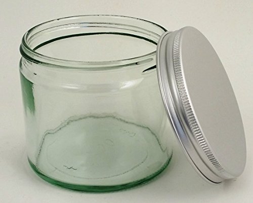 Clear Glass Jar with Silver Aluminium Lid, 250ml.