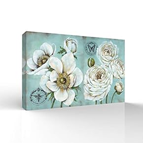 Wall26-Canvas Wall Art-Vintage Flower-Giclee Painting Wall Art for Bedroom Living Room Home Decoration - 12x18 inches