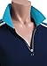 CLOVERY Women's Active Wear Short Sleeve Zipup Polo Shirt