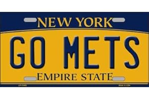 SMART BLONDE Go Mets Novelty Metal License Plate Tag Tag LP-13453
