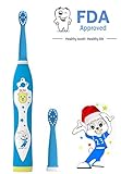 Kids Electric Toothbrush Sonic Toothbrush for Kids, Rechargeable Power Toothbrush Brush Head Replaceable,IPX7 waterproof with Music, Bristles 0.12mm
