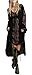 R.Vivimos® Womens Cotton Embroidered High Low Long Dresses 3XL Black