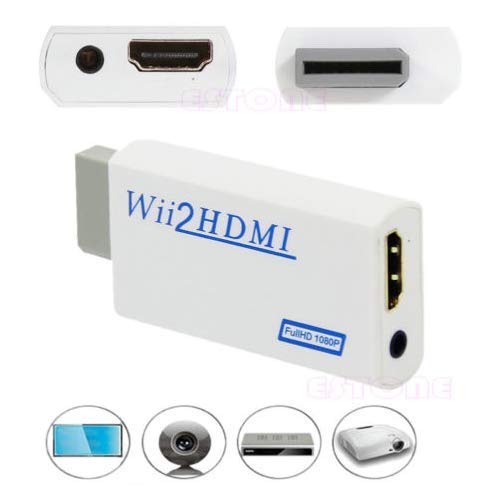 Coersd Full HD HDMI 1080P Converter Adapter with 3.5 mm Audio Output for Wii 2