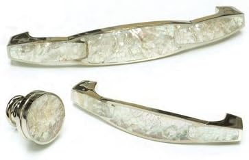 Symphony Schaub Mother of Pearl 1 3/8" Round Knob - 990-MOP-PN - Polished Nickel w/ Mother of Pearl Inlay