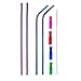 Colorful Stainless Steel Straws, 4pcs Ultra Long 12