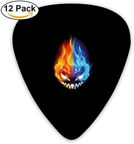 LLGUITAR Ice Fire Monster Guitar Picks 12pack Celluloid Plectrum Custom 0.46mm/0.71mm/0.96mm For Electric Acoustic Guitars Bass Best Stocking Stuffer Gifts For Kids Teens Adults