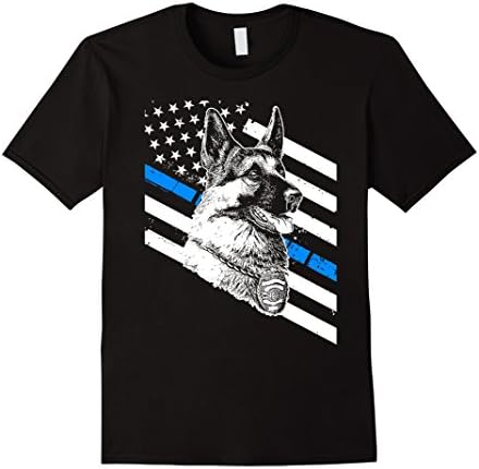 Men's k9 American Flag Tshirt Large Black