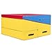 Best Choice Products 60x30x14in Kids Folding 2-Panel Cheese Wedge Incline Gym Mat for Tumbling w/Handles, Multi