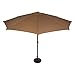 Coolaroo Market Umbrella, Patio Shade Umbrella, 90% UV Block, Round 11' with Adjustable Tilt, Mocha