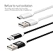 USB Type C Cable,ESEEKGO 2 Pack 6.6Ft Dirtproof Braided Charger Cords Compatible for Galaxy Note8 S8,S9, LG V20, LG G5/G6(2M/6.6FT White+Black)