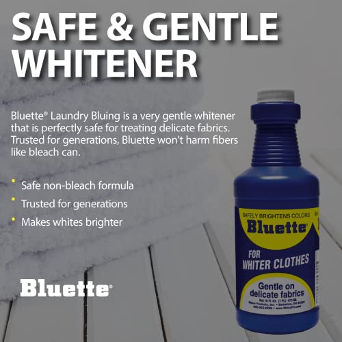 Bluette Laundry Bluing (2 Pack) Laundry Detergent Whitener/Safe