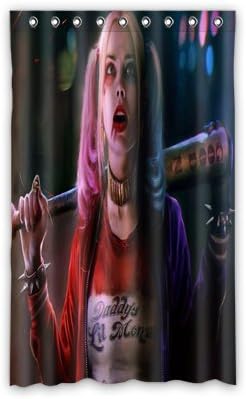 Daniellestore Margot Robbie Harley Quinn Suicide Squad Window Treatment Thermal Insulated Solid Grommet Blackout Curtains/Drapes for Bedroom (1 Panel,52x84 inches)