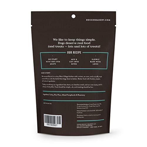 Bocce'S Bakery Turkey Protein Bones Bag Dog Treat, 5 Oz