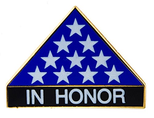 Folded in Honor American USA Flag 1 inch Hat or Lapel Pin HON14580 F3D27H