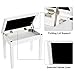 SONGMICS Piano Bench with Padded Cushion and Storage Compartment for Music Books, Vanity Stool, Tufted Wooden Piano Seat, 13.8 x 21.7 x 19.3 Inches, White ULPB55WT