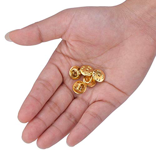 image for Onwon 30 Pieces Brass Butterfly Cluth Badge Insignia Clutches - No Too