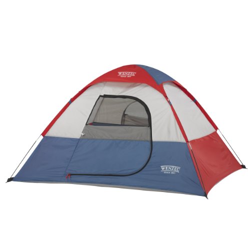 Wenzel Children's Sprout Two-Person Dome Tent, Red/Blue/White, 6 x 5-Feet
