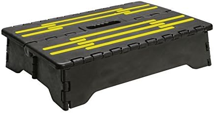 Portable Folding Riser Step With Safety Improvements - Reach Items With Ease - Gray and Yellow 2017 Model