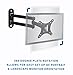 Mount-It! Small TV Monitor Wall Mount Arm | VESA Wall Mount Bracket | Fits 19 20 21 22 23 24 25 26 27 Inch Display Screens | 75 100 VESA and RV Compatible | Tilts and Swivels | Holds up to 40 Pounds