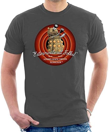 SHGNKSG Loony Toons Doctor Who Exterminate All Folks Men's T-Shirt